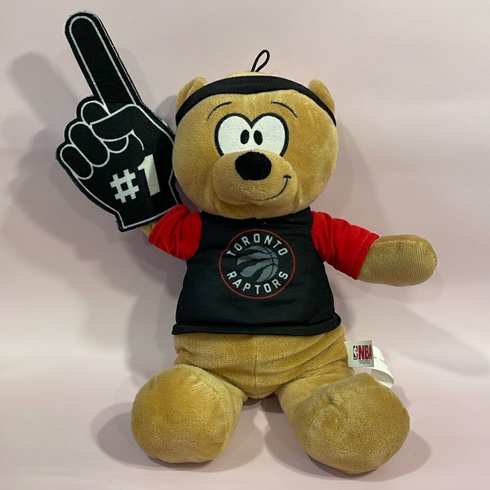 Toronto Raptors NBA Basketball Plush Bear Stuffed Animal #1 Fan Excellent Used